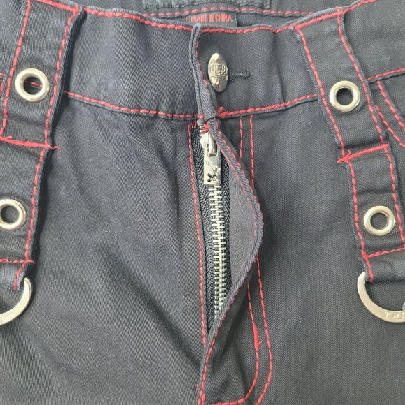 Tripp NYC No Excuses Daang Goodman Men's Black and Red Bondage Pants Size 32 - Picture 8 of 10